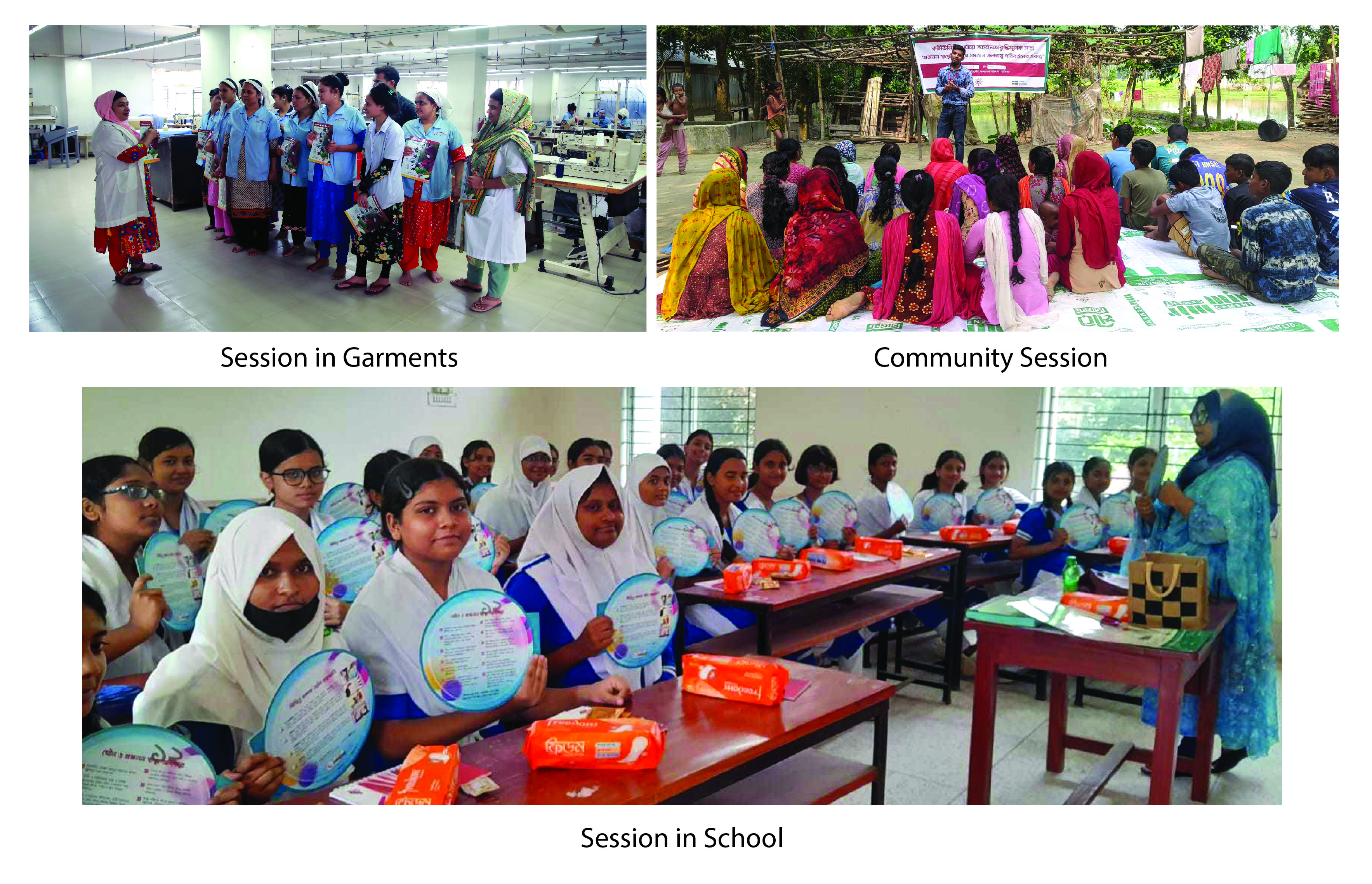 Education Sessions conducted at different levels for Adolescents and Youths